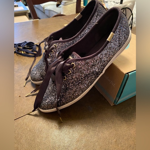 Navy Glitter Kate Spade Keds - Picture 7 of 7